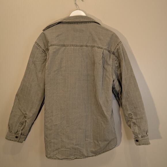 Wolverine Shacket Green Denim Rustic Camping Outdoor Gear - Size M - Picture 2 of 7